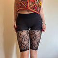 Black lace shorts