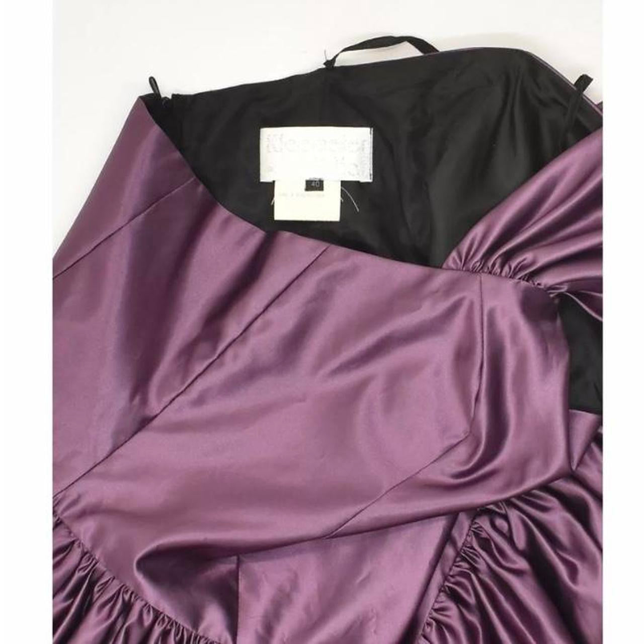 A gorgeous 80s style purple halter neck dress