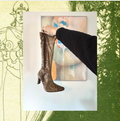 Iridescent SnakeSkin (FAUX) Sock Boots